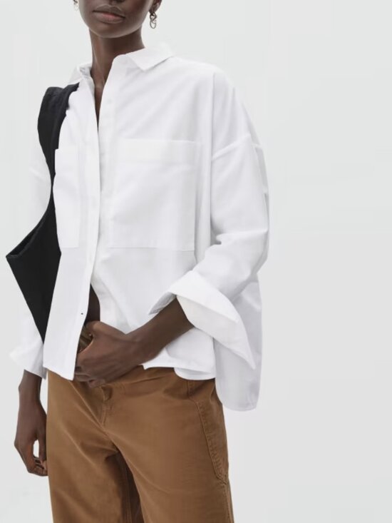 Everlane Tops - Everlane The Boxy Oxford White Organic Cotton Oversized Shirt M